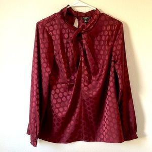 ANN TAYLOR FACTORY polka dot blouse